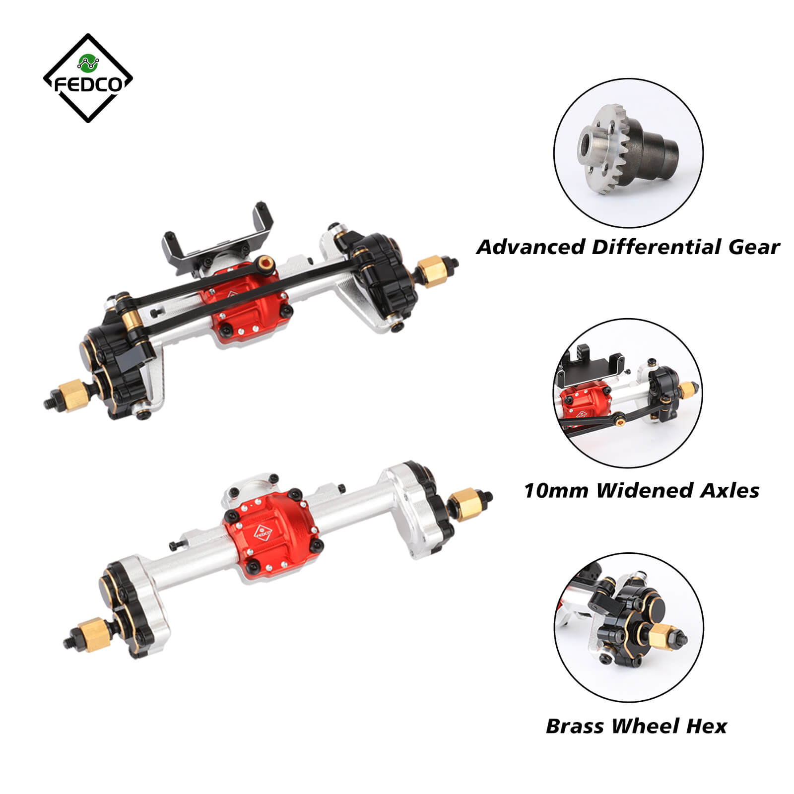 FEDCO SCX24 Portal Axles 1/24 Upgrades - FEDCO