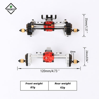 FEDCO SCX24 Portal Axles 1/24 Upgrades - FEDCO