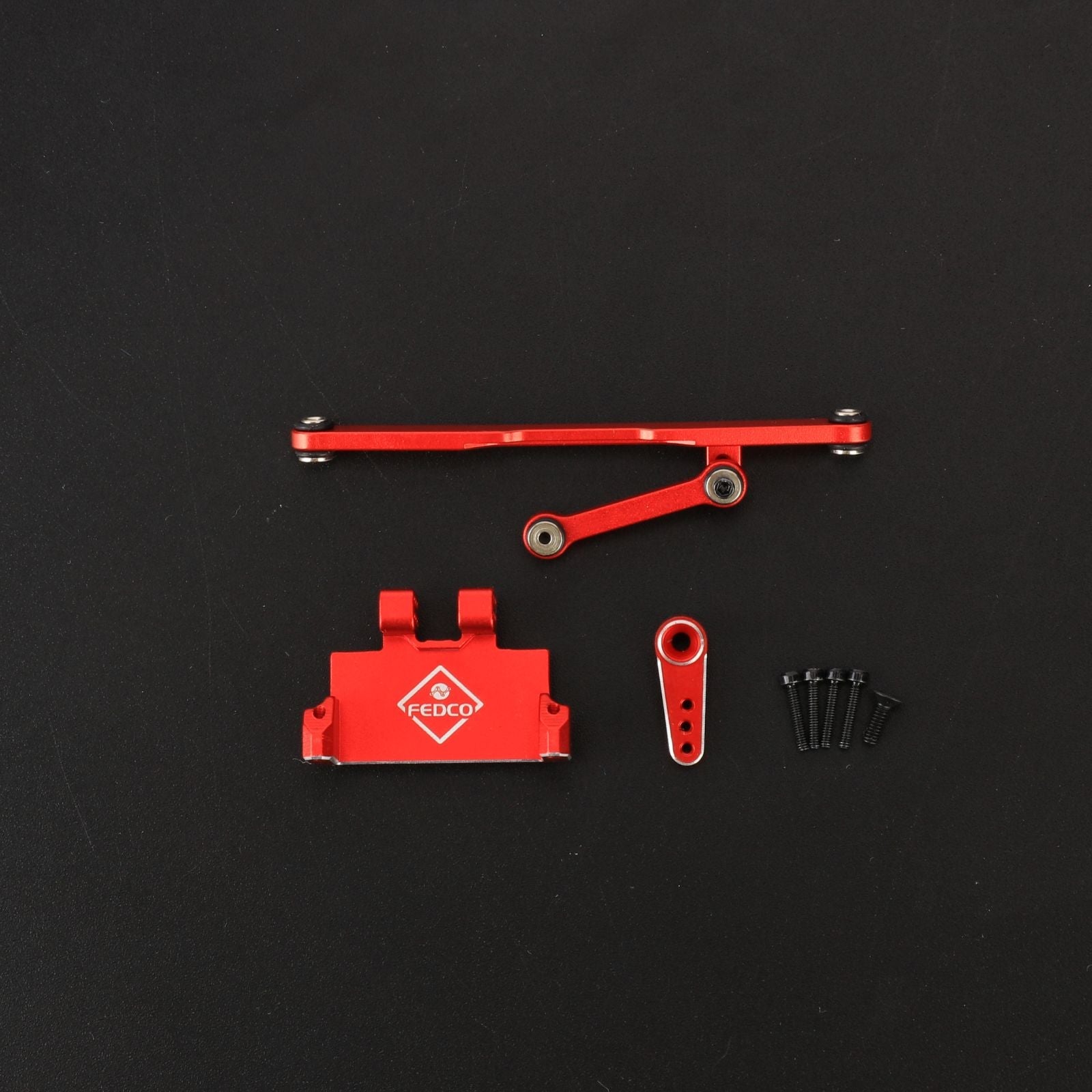 FEDCO SCX24 Servo Mount+Steering Links+Servo Arm 1/24 RC Upgrades Set - FEDCO