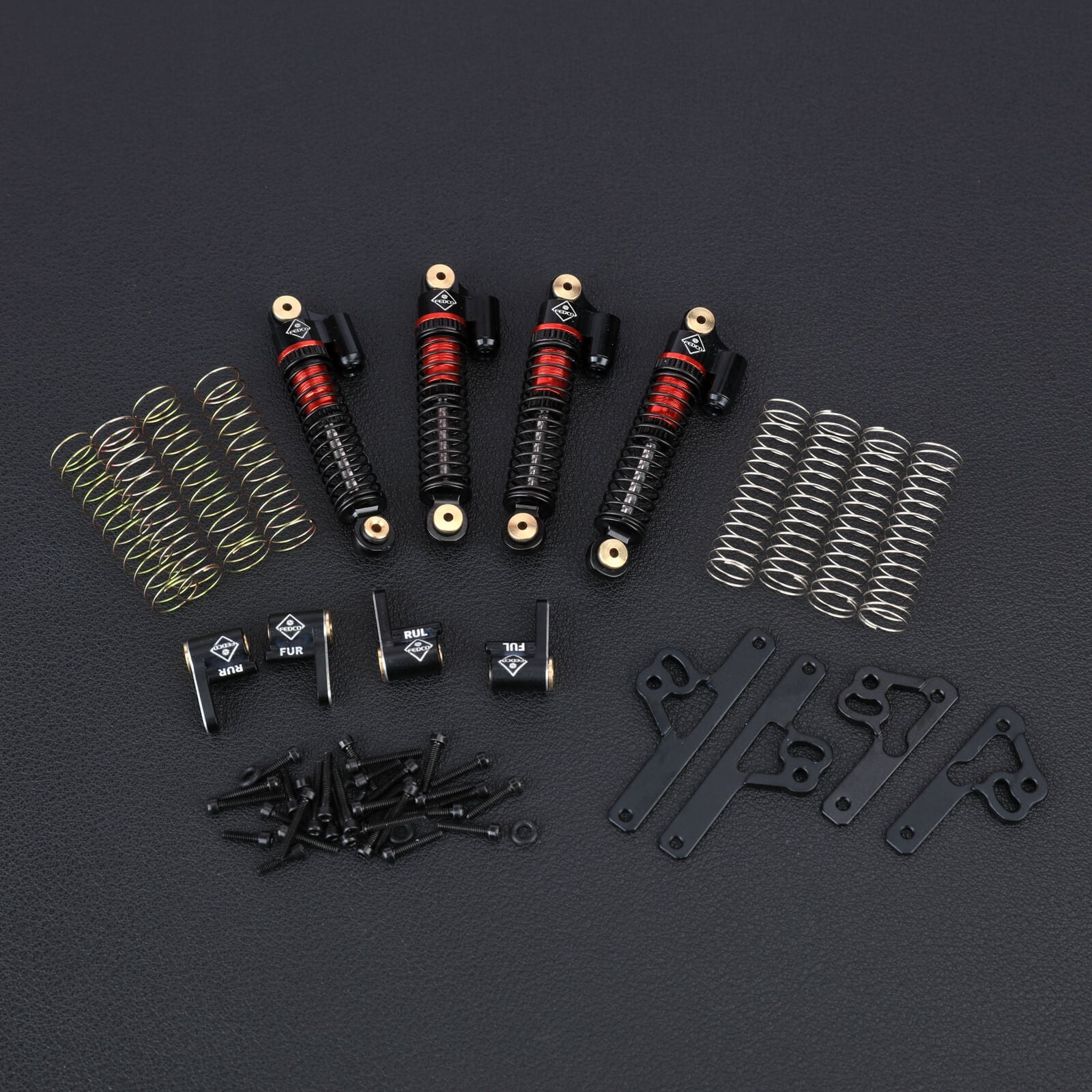 FEDCO SCX24 Shock Flex Blades With Shocks Absorber for Axial SCX24 Upgrade Parts 1/24 RC Crawler - FEDCO