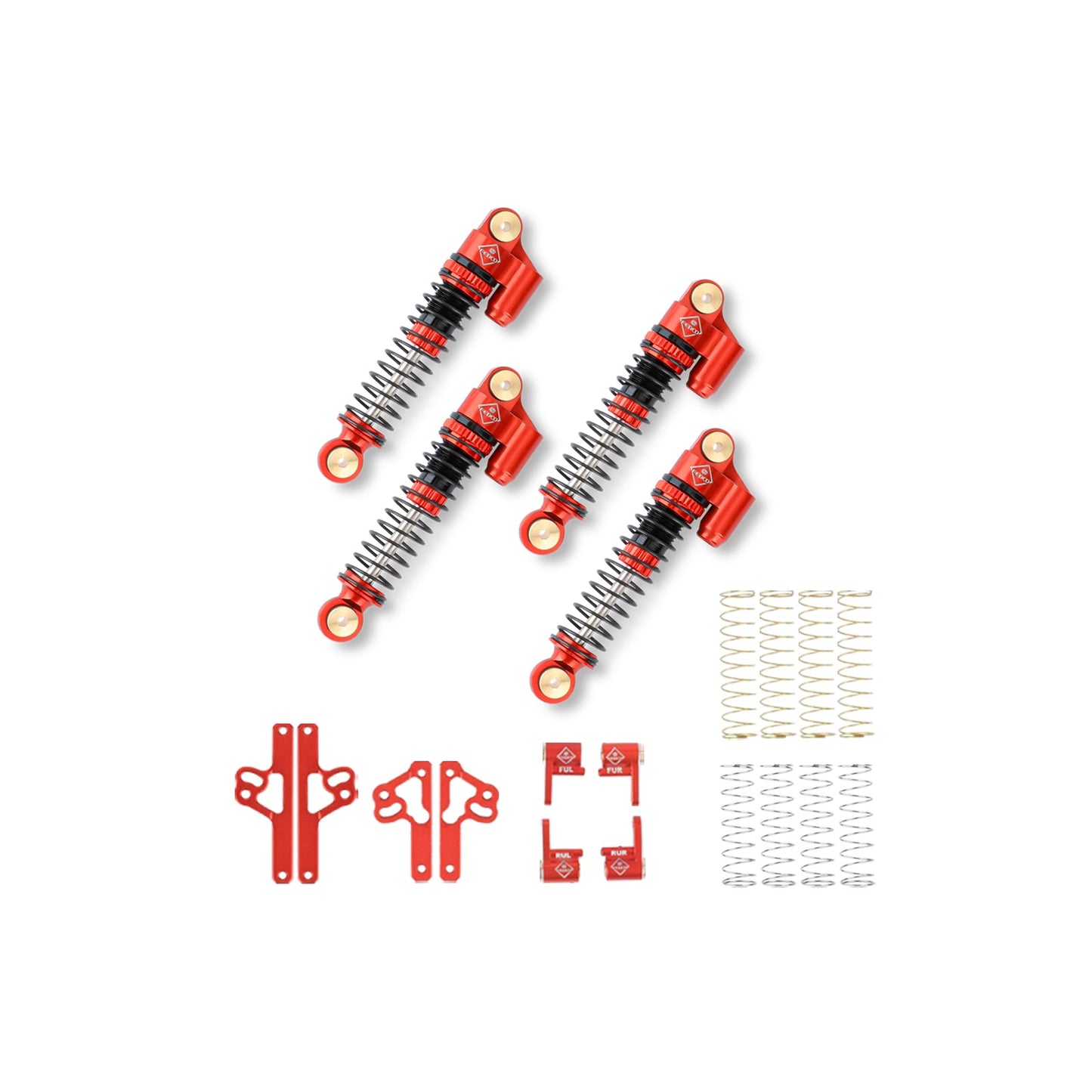 FEDCO SCX24 Shock Flex Blades With Shocks Absorber for Axial SCX24 Upgrade Parts 1/24 RC Crawler - FEDCO