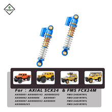 FEDCO SCX24 Shocks 48MM Oil - Filled Shocks Absorber Aluminum Threaded Absorber Oil Damper With Springs For Axial SCX24 FMS FCX24M Upgrades 1/24 RC Crawler - FEDCO