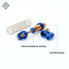 FEDCO SCX24 Shocks 48MM Oil - Filled Shocks Absorber Aluminum Threaded Absorber Oil Damper With Springs For Axial SCX24 FMS FCX24M Upgrades 1/24 RC Crawler - FEDCO