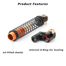 FEDCO SCX24 Shocks 48MM Shocks Absorber Dual - Stage Compression Shocks With Springs For Axial SCX24 FMS FCX24M Upgrades 1/24 RC Crawler - FEDCO