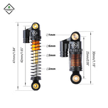 FEDCO SCX24 Shocks 48MM Shocks Absorber Dual - Stage Compression Shocks With Springs For Axial SCX24 FMS FCX24M Upgrades 1/24 RC Crawler - FEDCO