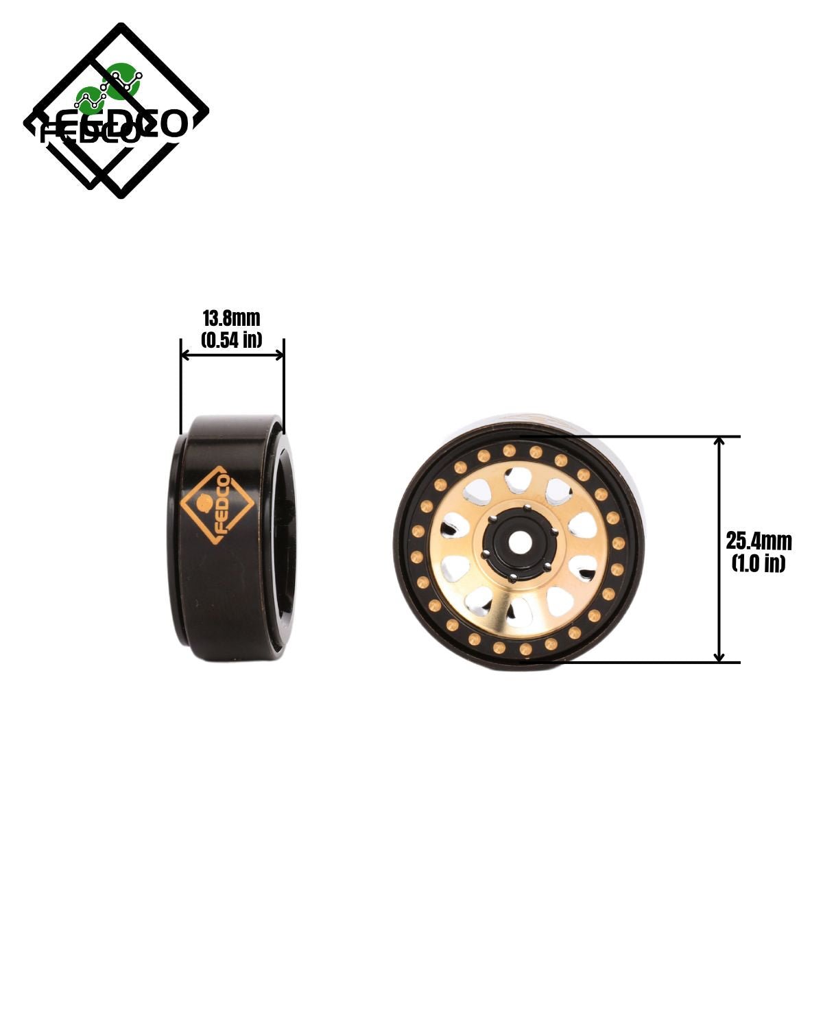 FEDCO SCX24 Wheels 1/24 RC Upgrade Parts - FEDCO