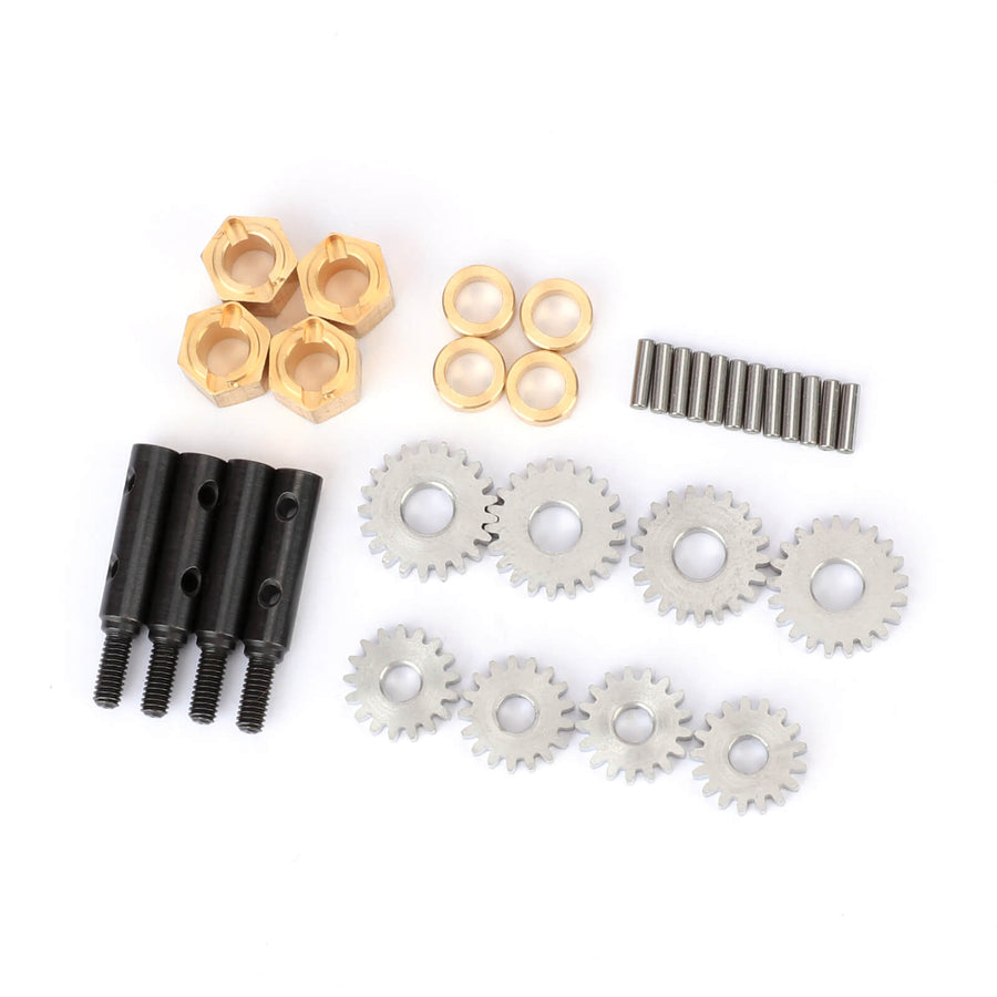 FEDCO Steel Gear With Portal Stub Axle 21T/17T Gear H7*6.2MM Hex For HobbyPlus Furitek CR18P EVO Upgrade Parts - FEDCO