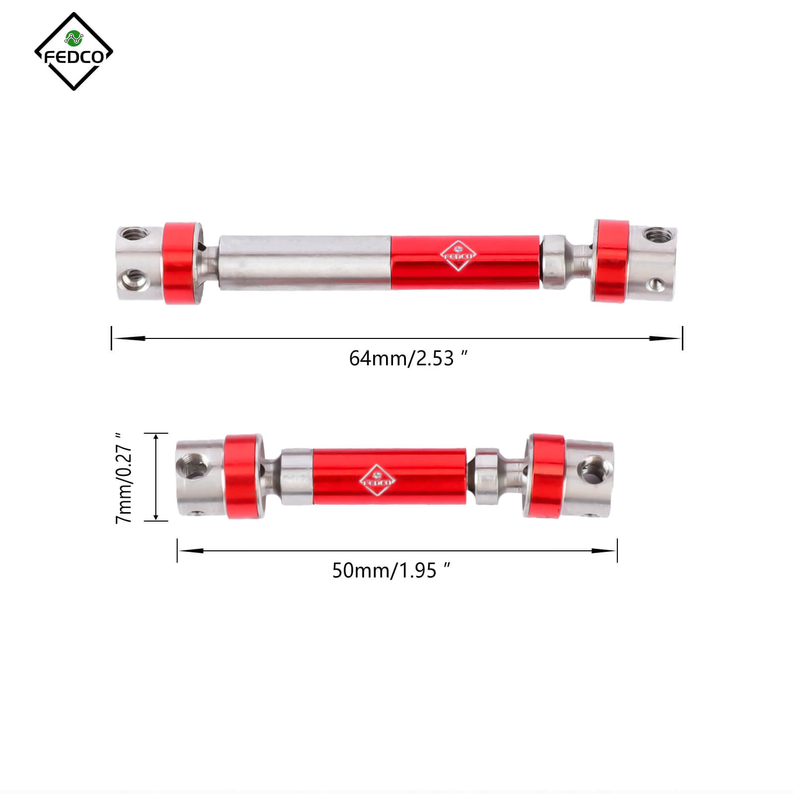 FEDCO TRX4M Drive Shaft For TRX4M Upgrade Parts 1/18 RC Crawler - FEDCO