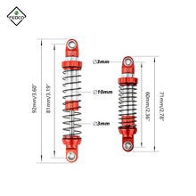 FEDCO UTB18 Shocks 92MM For Axial Capra UTB18 Upgrades Trail 4WD 1/18 RC Crawler - FEDCO
