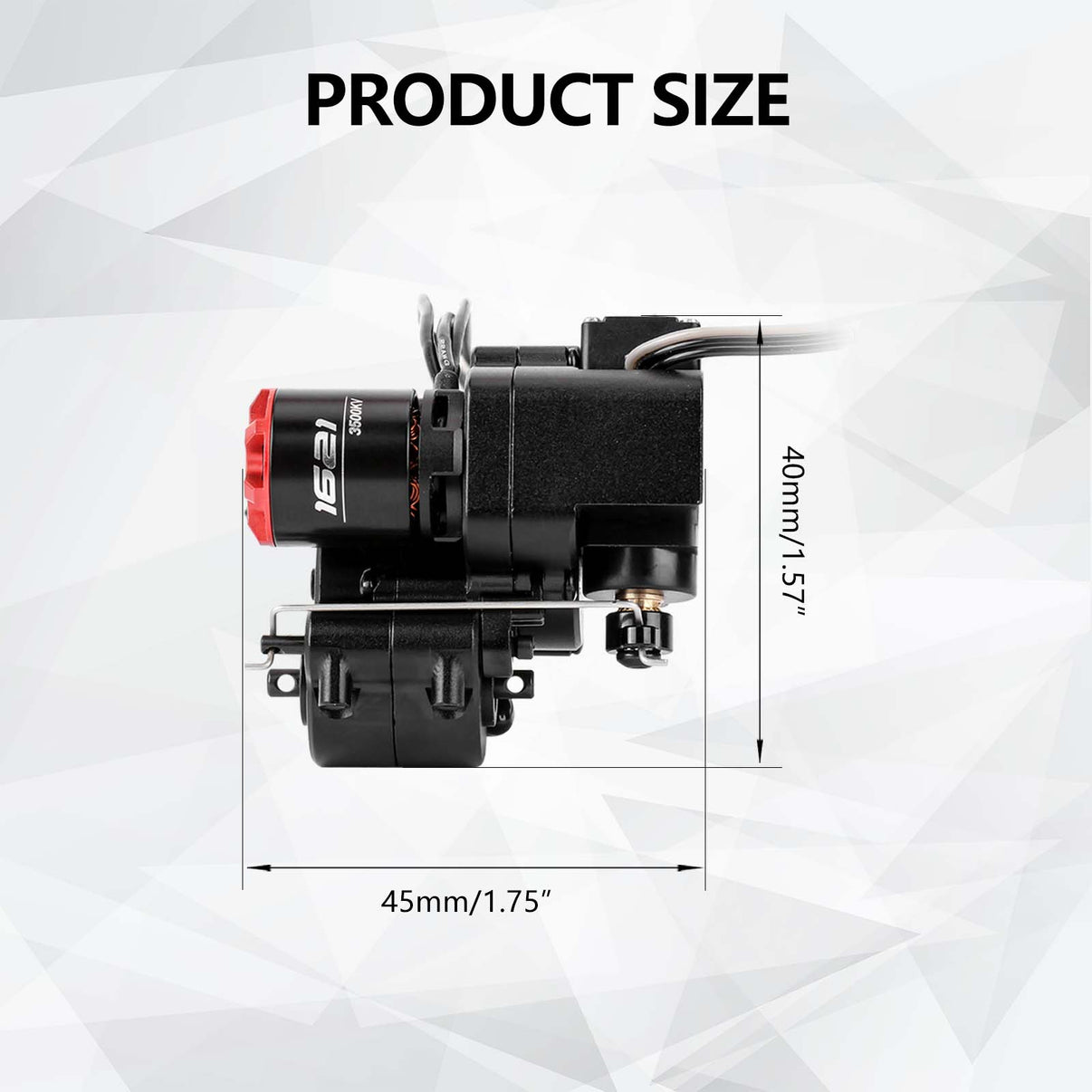 Hobbywing Quicrun Outer 1621SL 3500kV motore brushless x Scaler 1:24